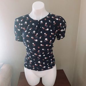 polka dot blouse